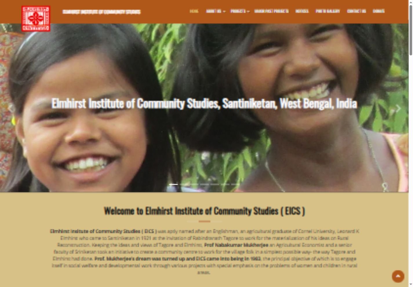 Elmhirst Institute homepage screenshot