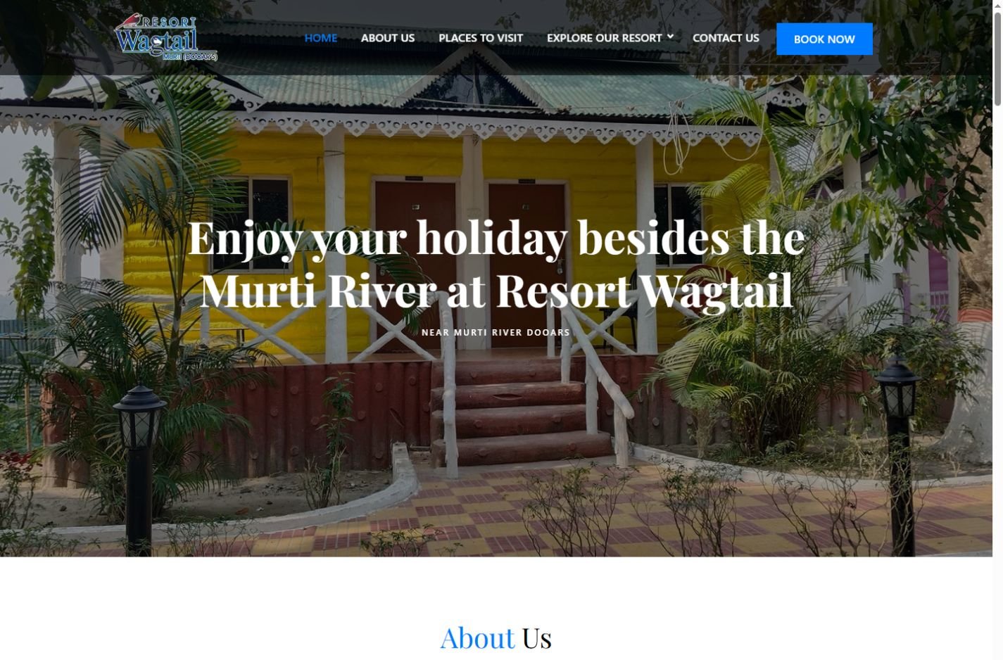 Wagtail Resort homepage screenshot