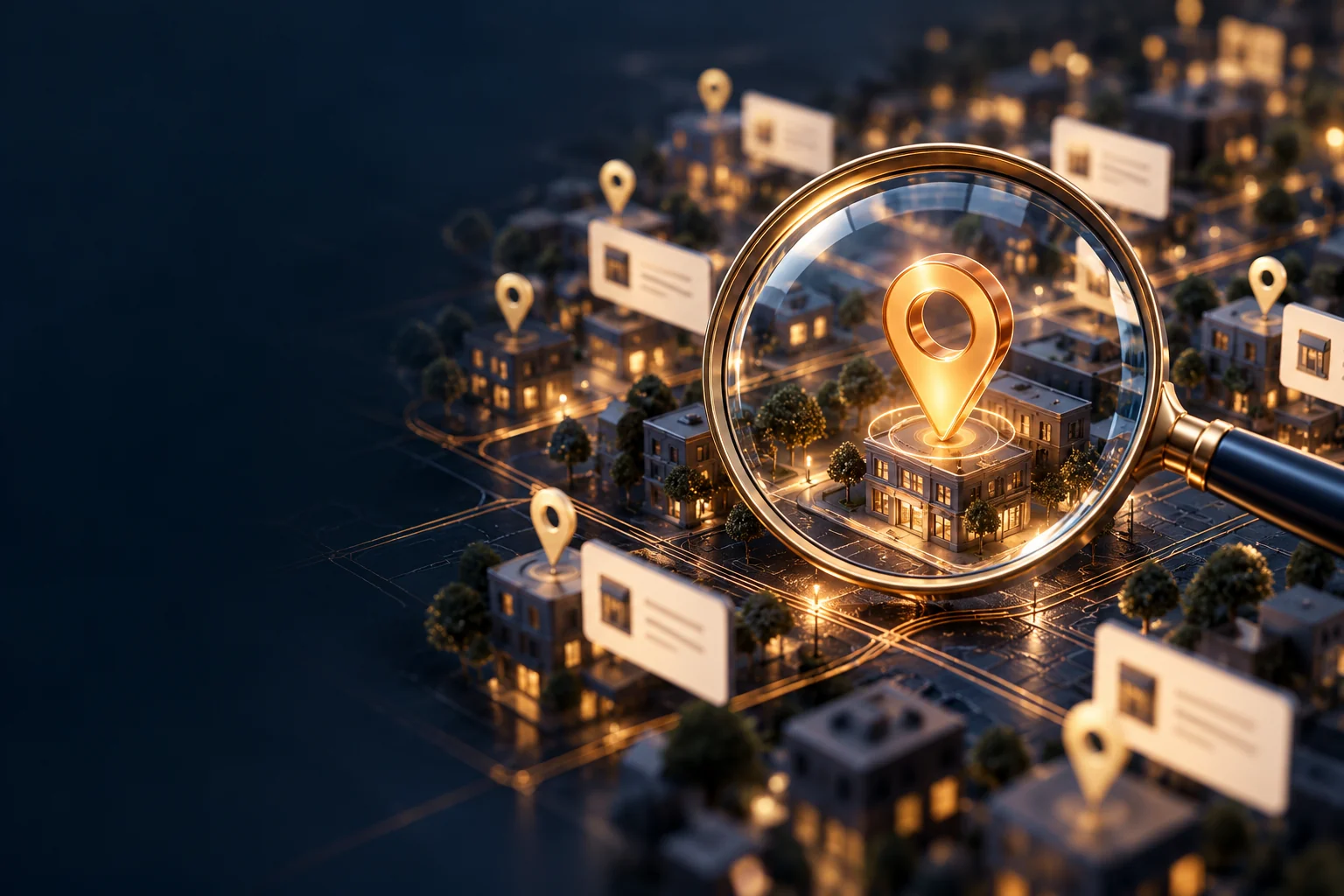Original SEO & local discovery editorial artwork